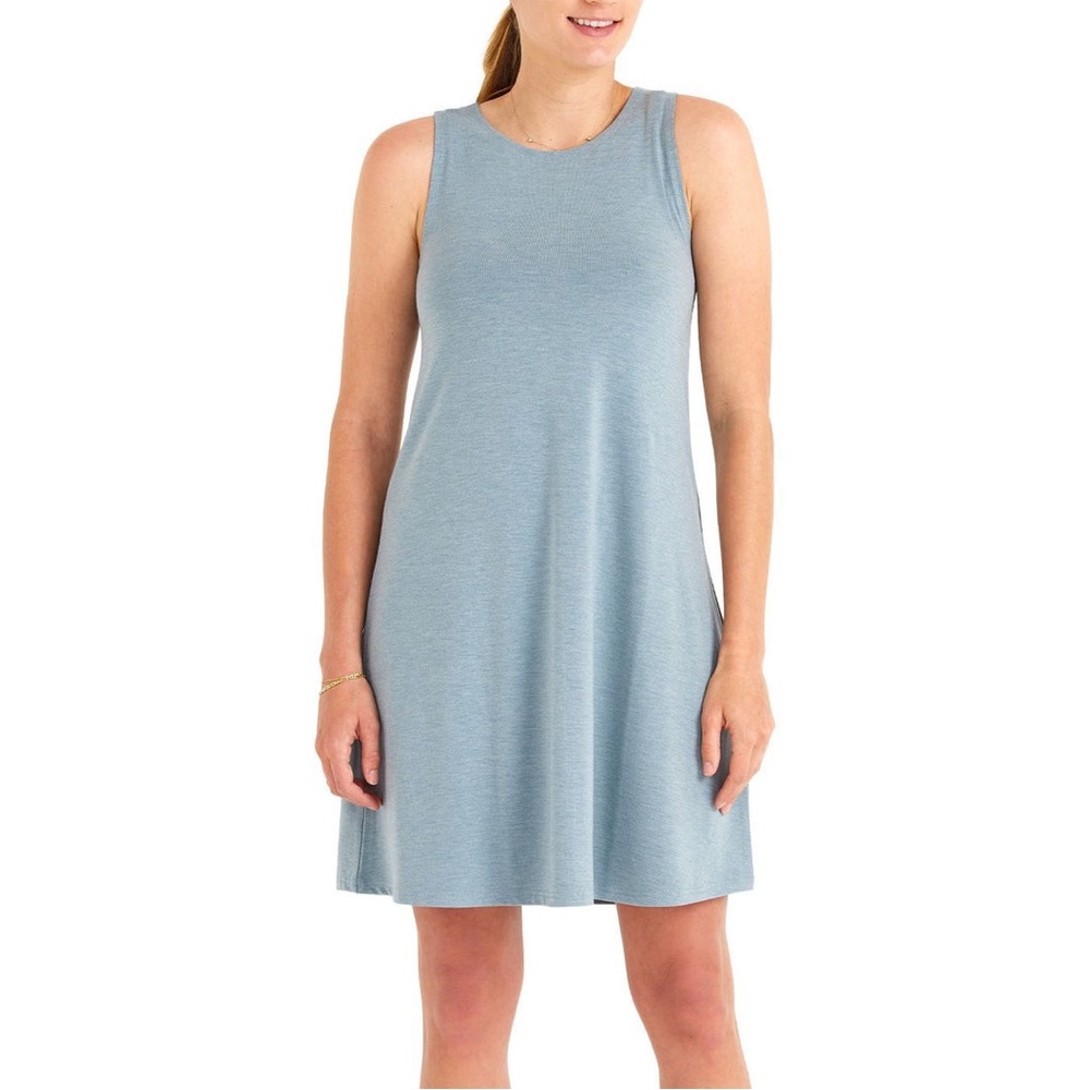 Free Fly Bamboo Sleeveless Flex Dress size Large in Heather Blue